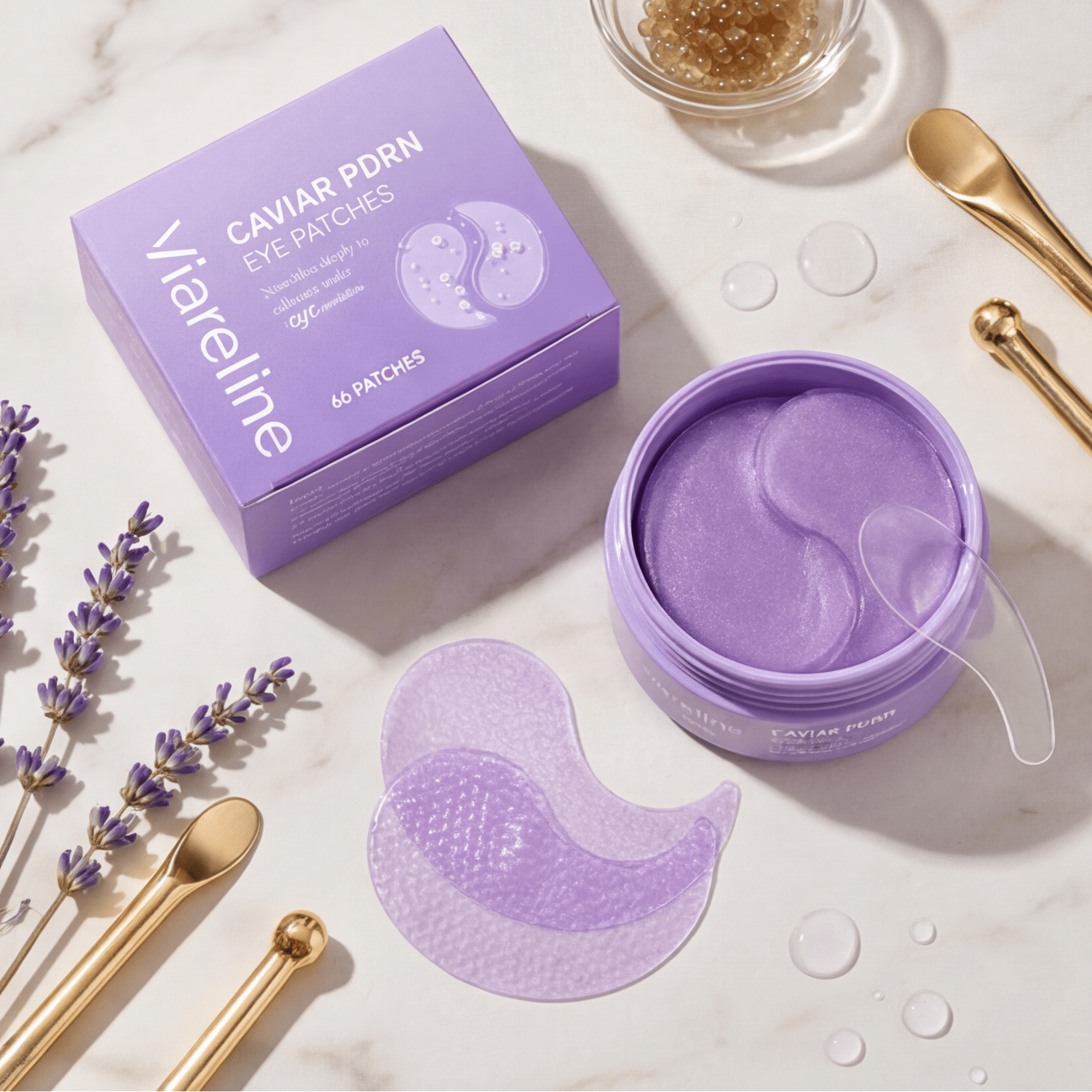 Caviar PDRN Eye Patches – Caffeine Brightening Treatment (60pc) - RLXDSKIN