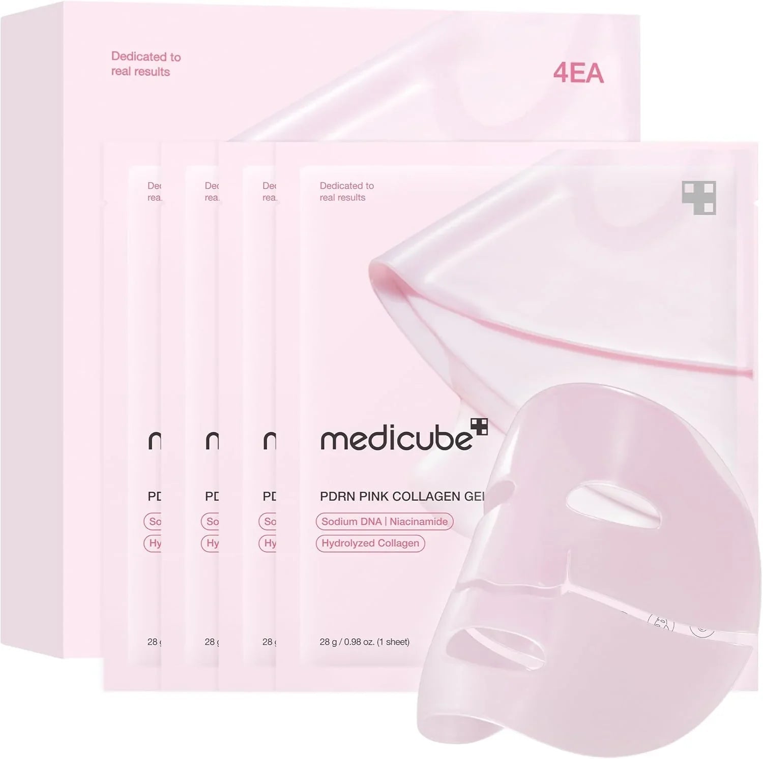 Medicube Salmon DNA PDRN Pink Collagen Gel Mask (4 Pack) - RLXDSKIN