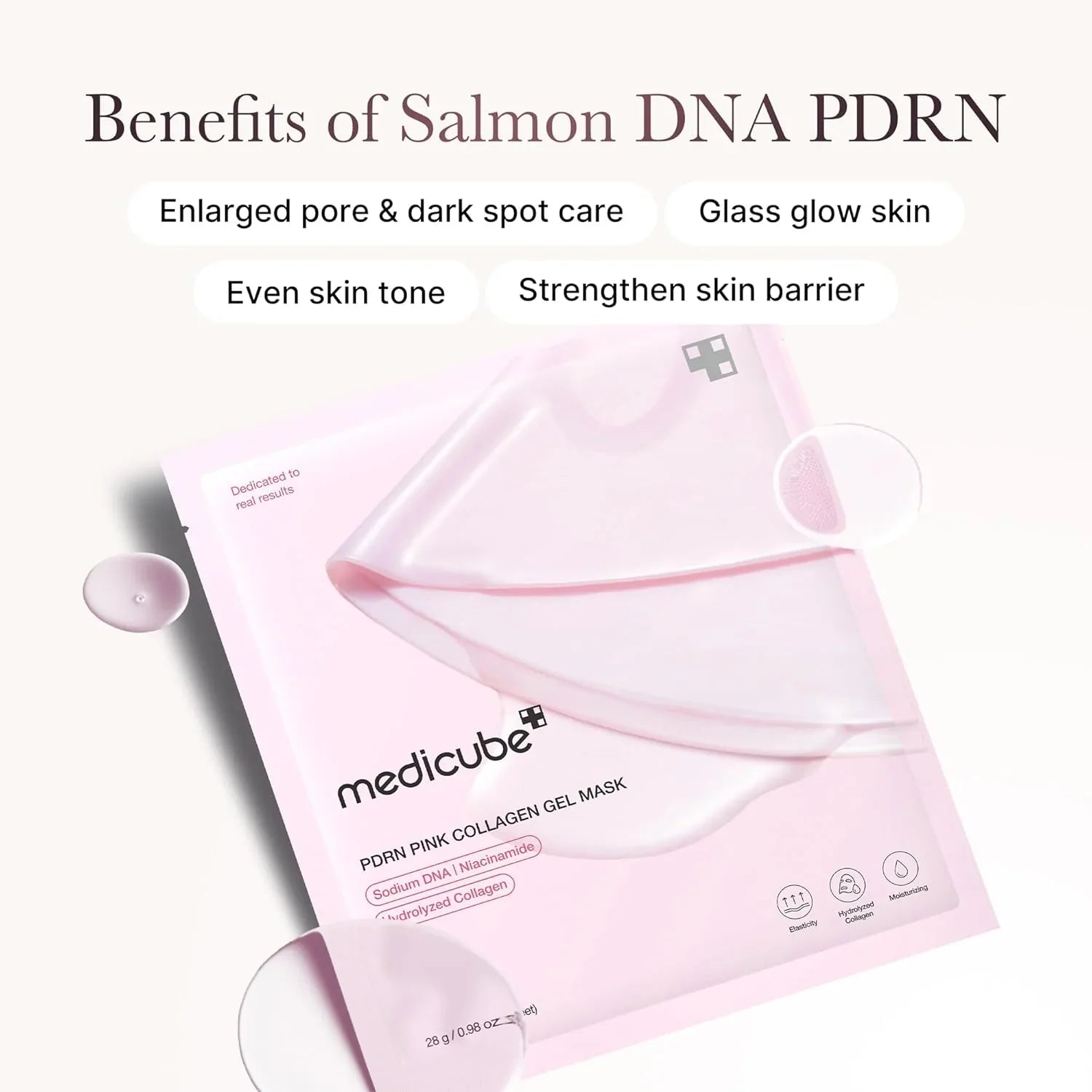 Medicube Salmon DNA PDRN Pink Collagen Gel Mask (4 Pack) - RLXDSKIN