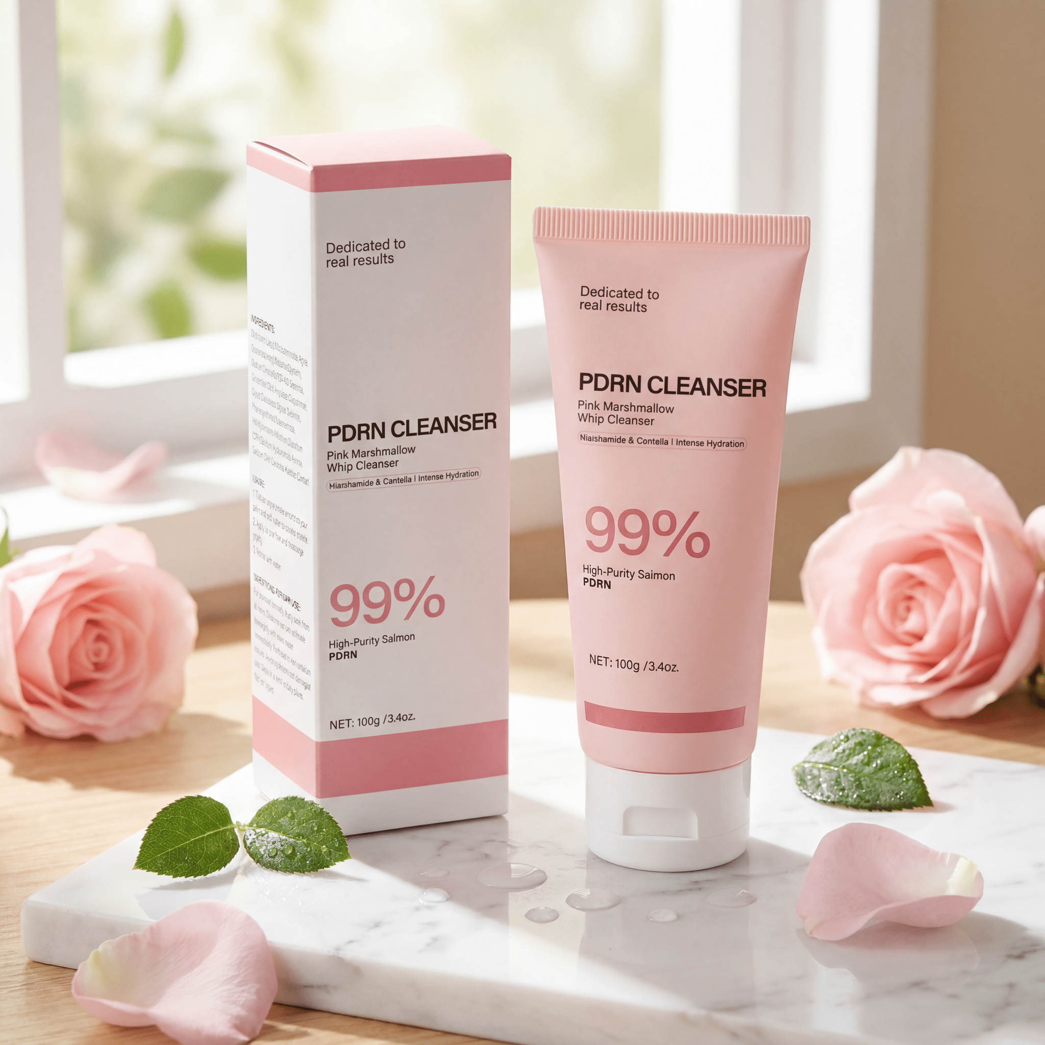 PDRN Whip Cleanser – Marshmallow Foam Face Wash (100g) - RLXDSKIN