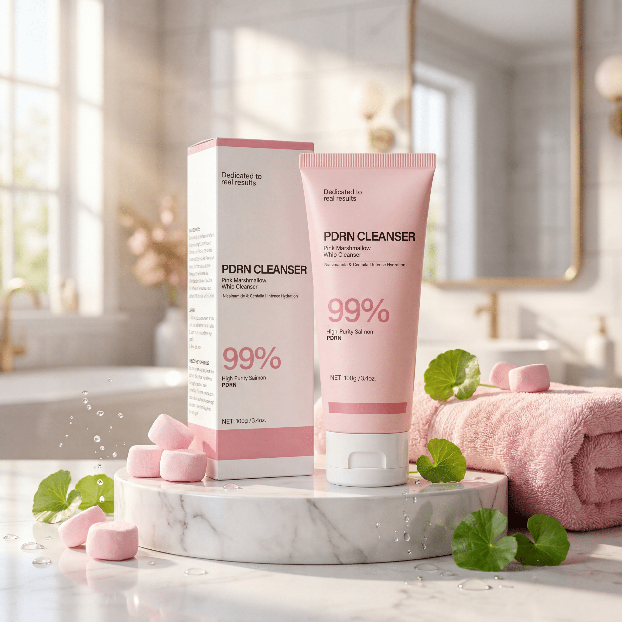 PDRN Whip Cleanser – Marshmallow Foam Face Wash (100g) - RLXDSKIN