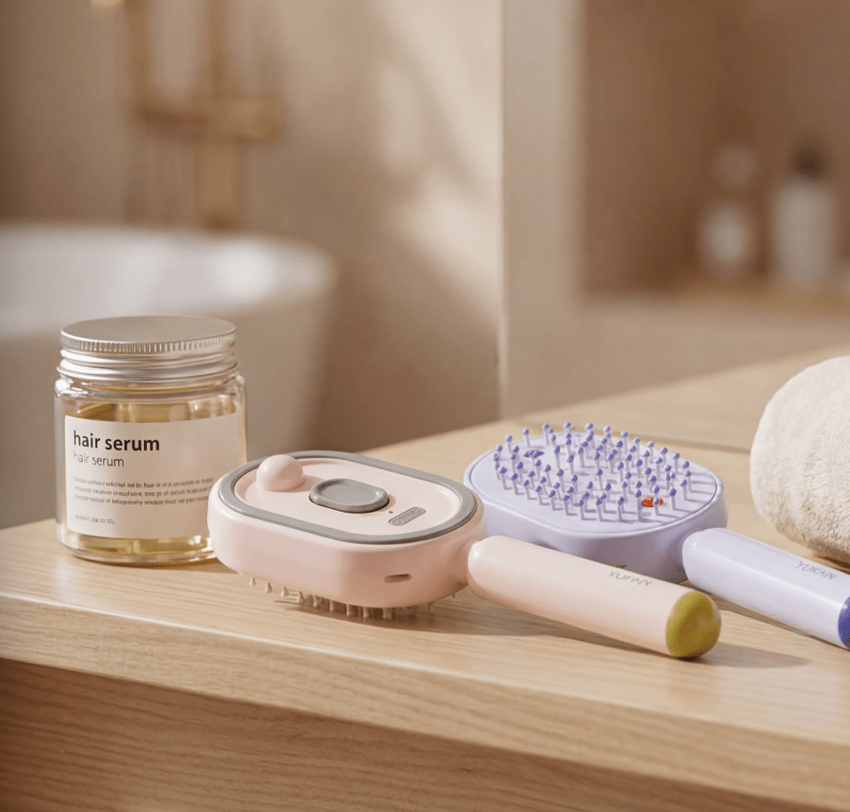 Self-Cleaning Scalp Massage Comb - Electric Mist Hair Brush - RLXDSKIN