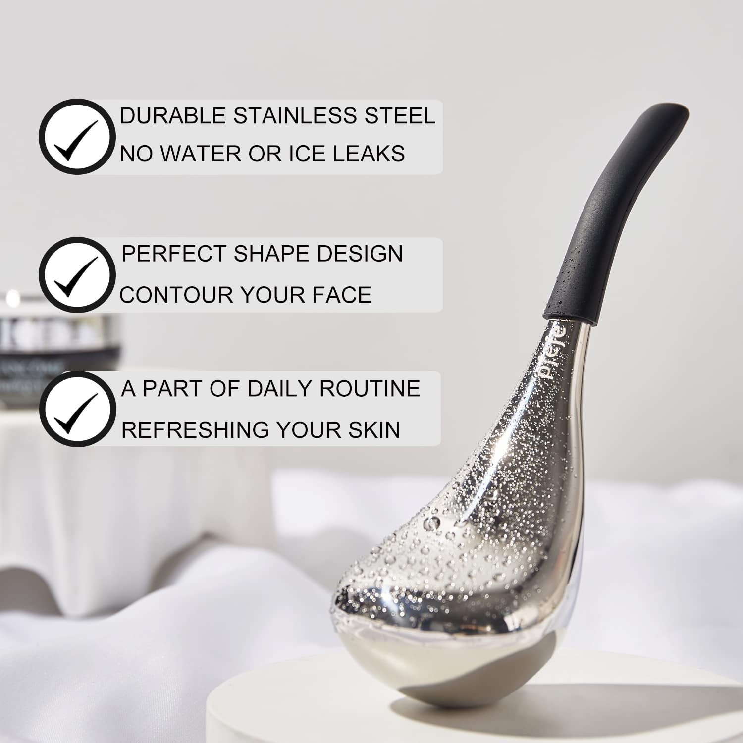 Stainless Steel Ice Globes — Cryo Facial Rollers for De-Puffing & Cooling (Set of 2) - RLXDSKIN