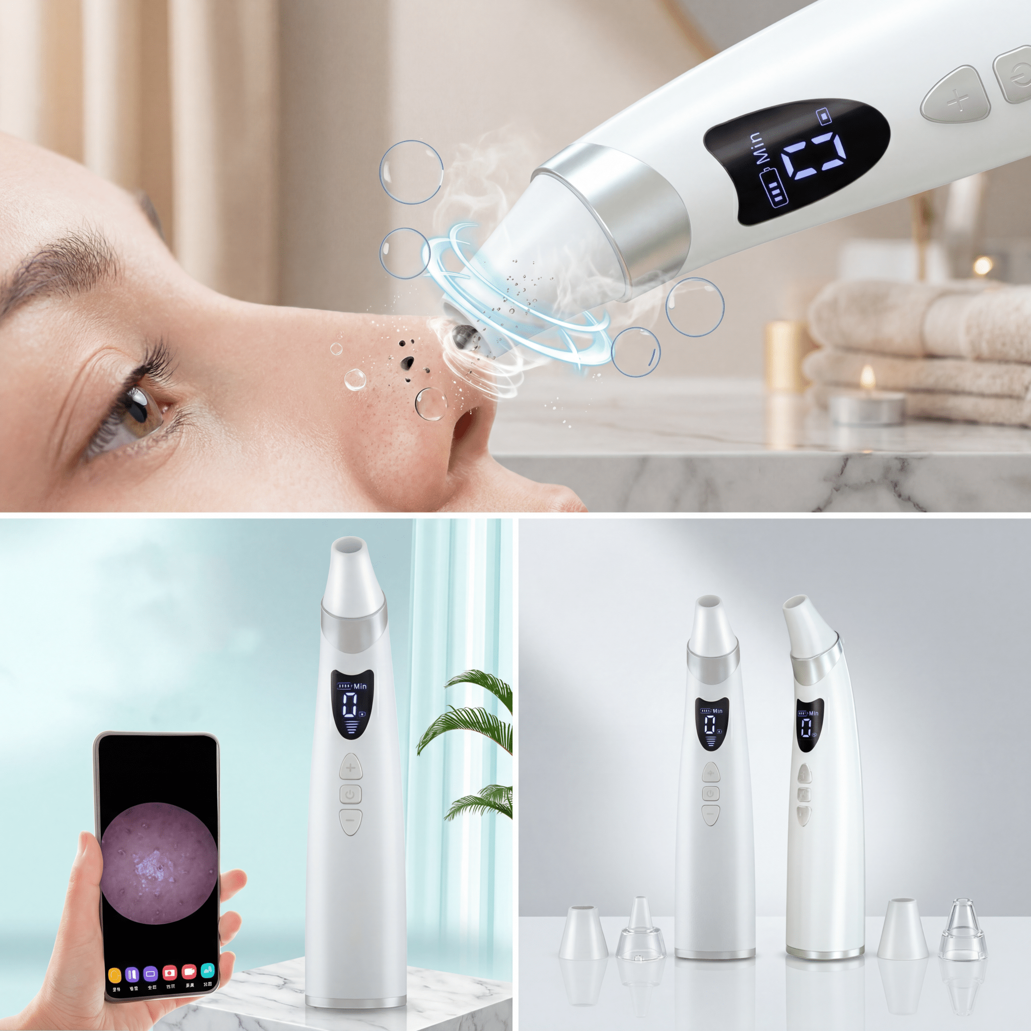 Visual Pore Vacuum with Skin Camera - RLXDSKIN