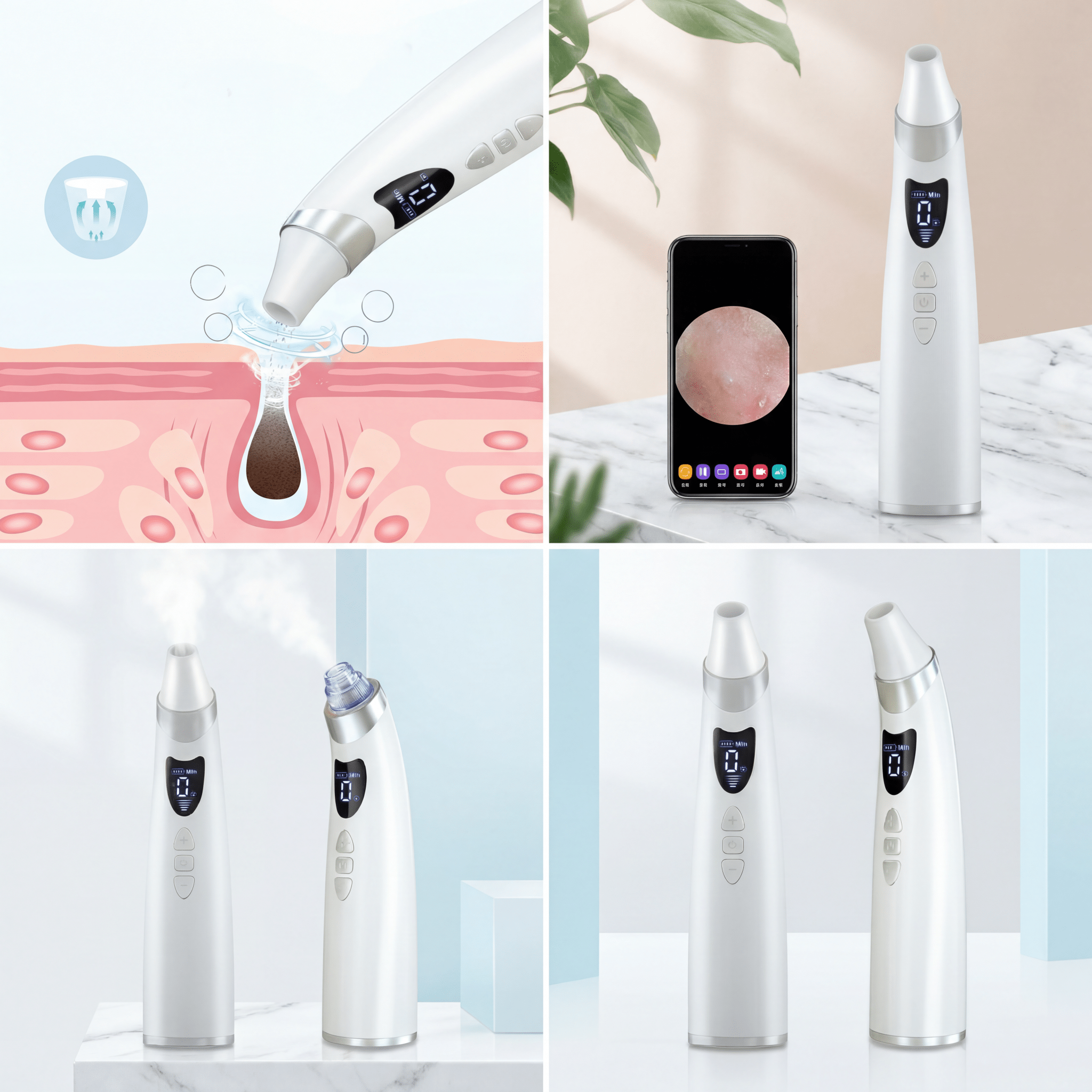 Visual Pore Vacuum with Skin Camera - RLXDSKIN